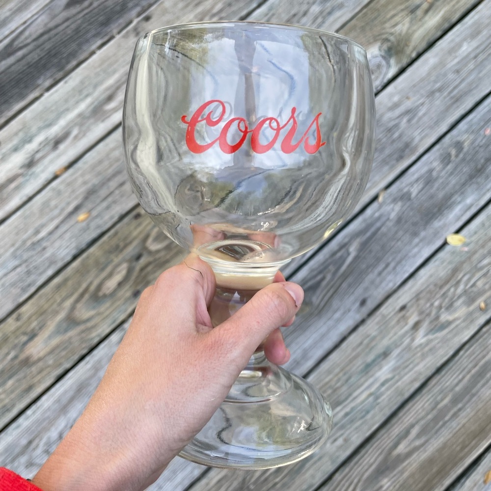 Vintage Coors Fish Bowl Glass Goblet